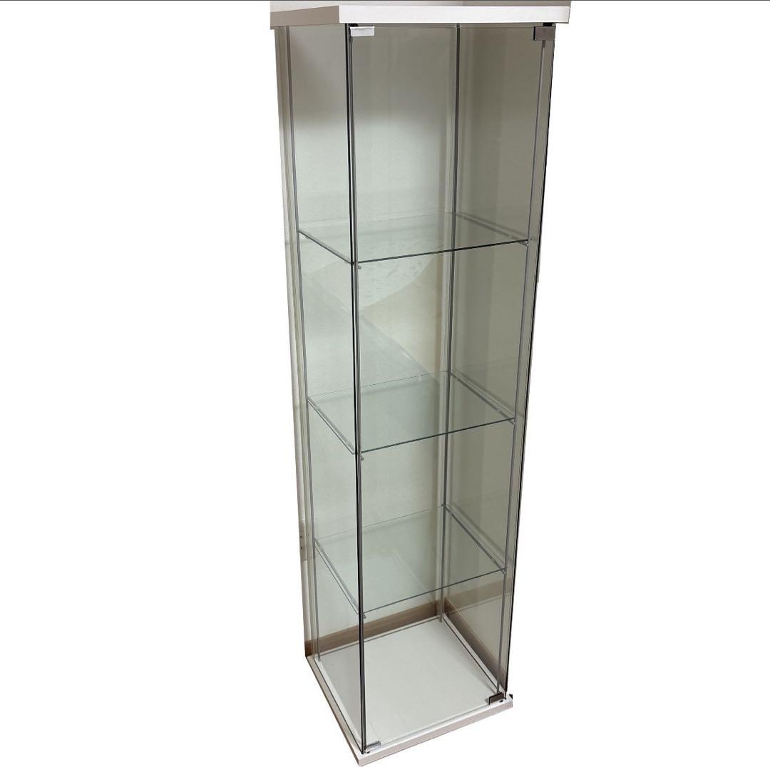 IKEA デトルフ ホワイト 3台 ガラス扉キャビネット コレクションケース
