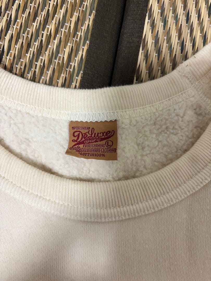 デラックスウェア　ホワイト スウェット トレーナー