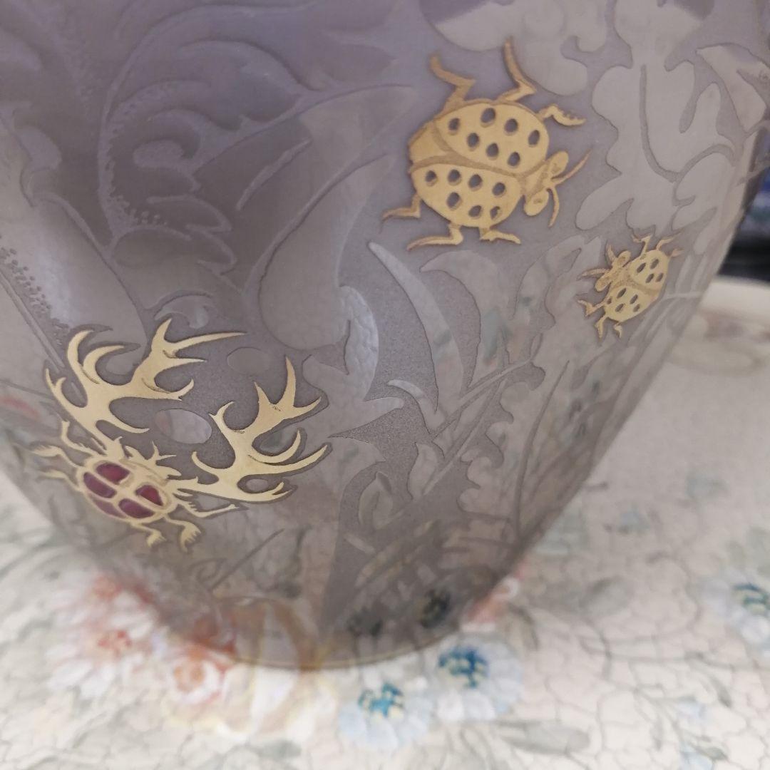 イタリア　アートモルベッリ　花瓶　金彩 金蝕　陶磁器