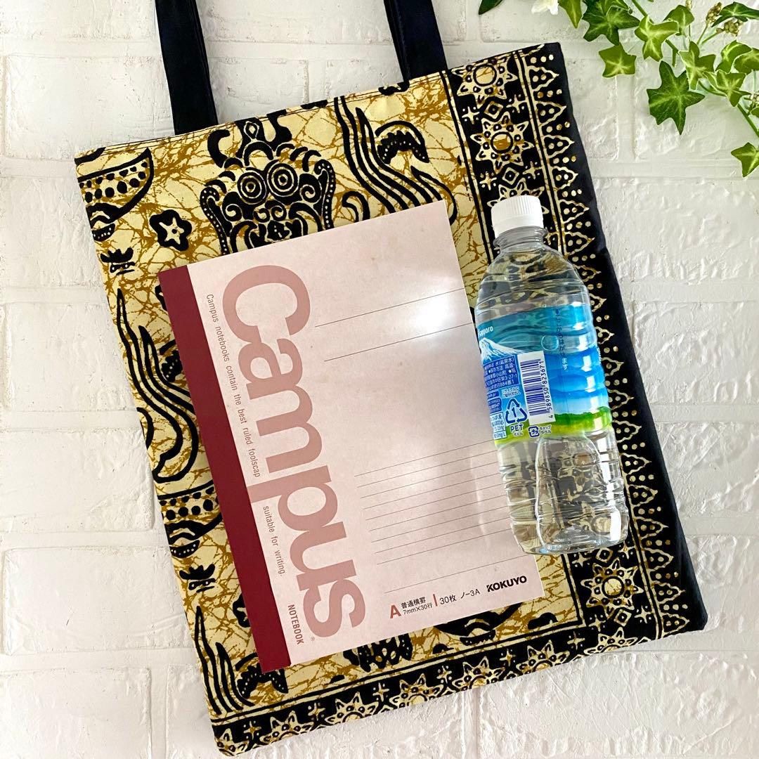 【再販】　インドネシアバティック　A4肩掛けバッグ　ハンドメイド