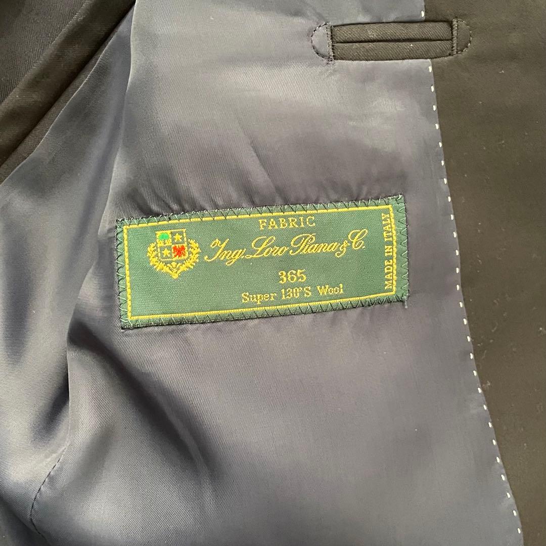 【1度試着のみ】 ロロピアーナ 365 super 130's 生地 スーツ 紺