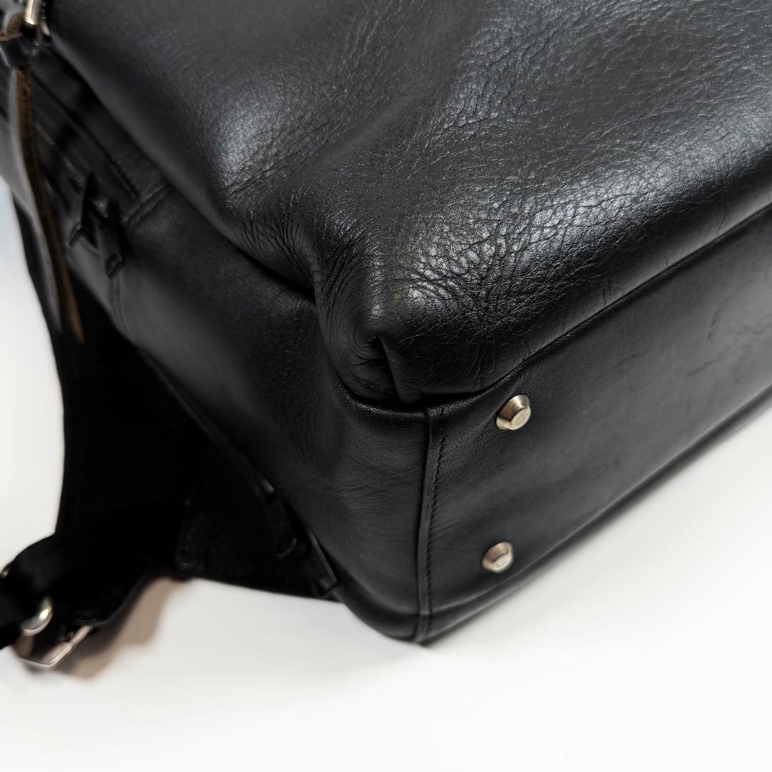 【美品】マスターピース　ビジネスリュック　ヴァリアス　レザー　ブラック