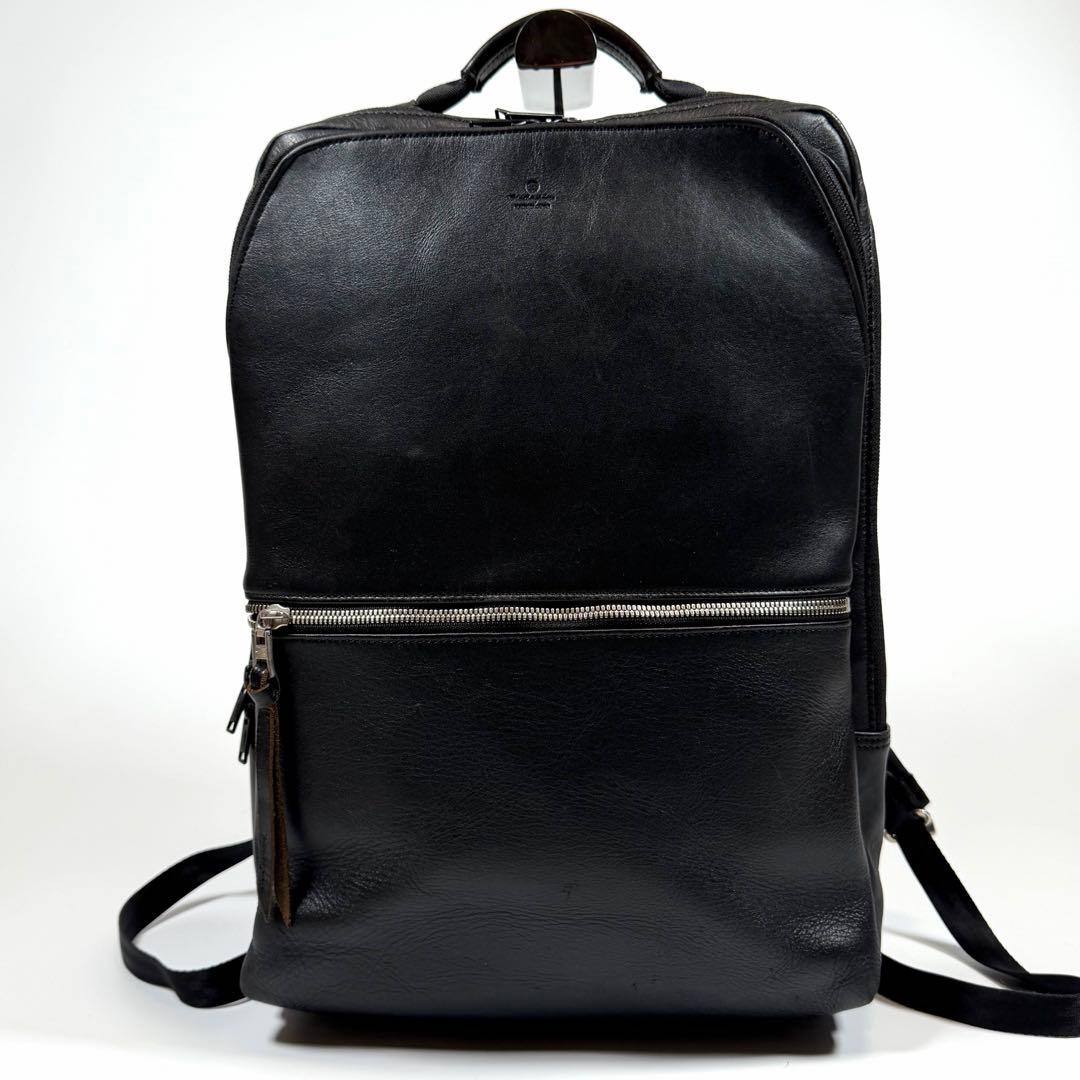 【美品】マスターピース　ビジネスリュック　ヴァリアス　レザー　ブラック