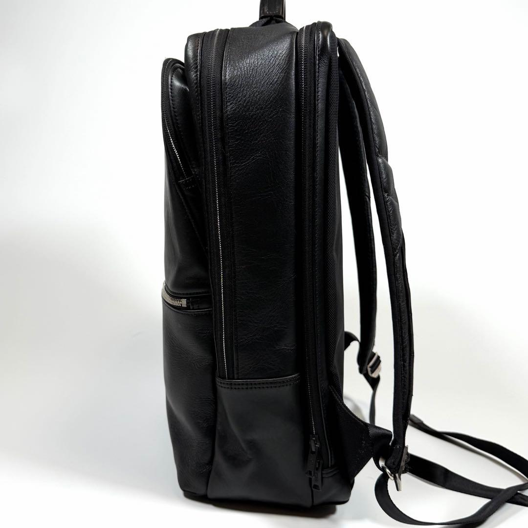 【美品】マスターピース　ビジネスリュック　ヴァリアス　レザー　ブラック