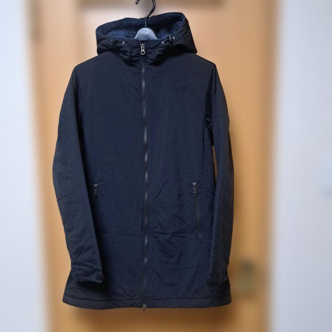 ノースフェイス 裏地ボア　コンパクトノマドコート ミドル丈　ブラック