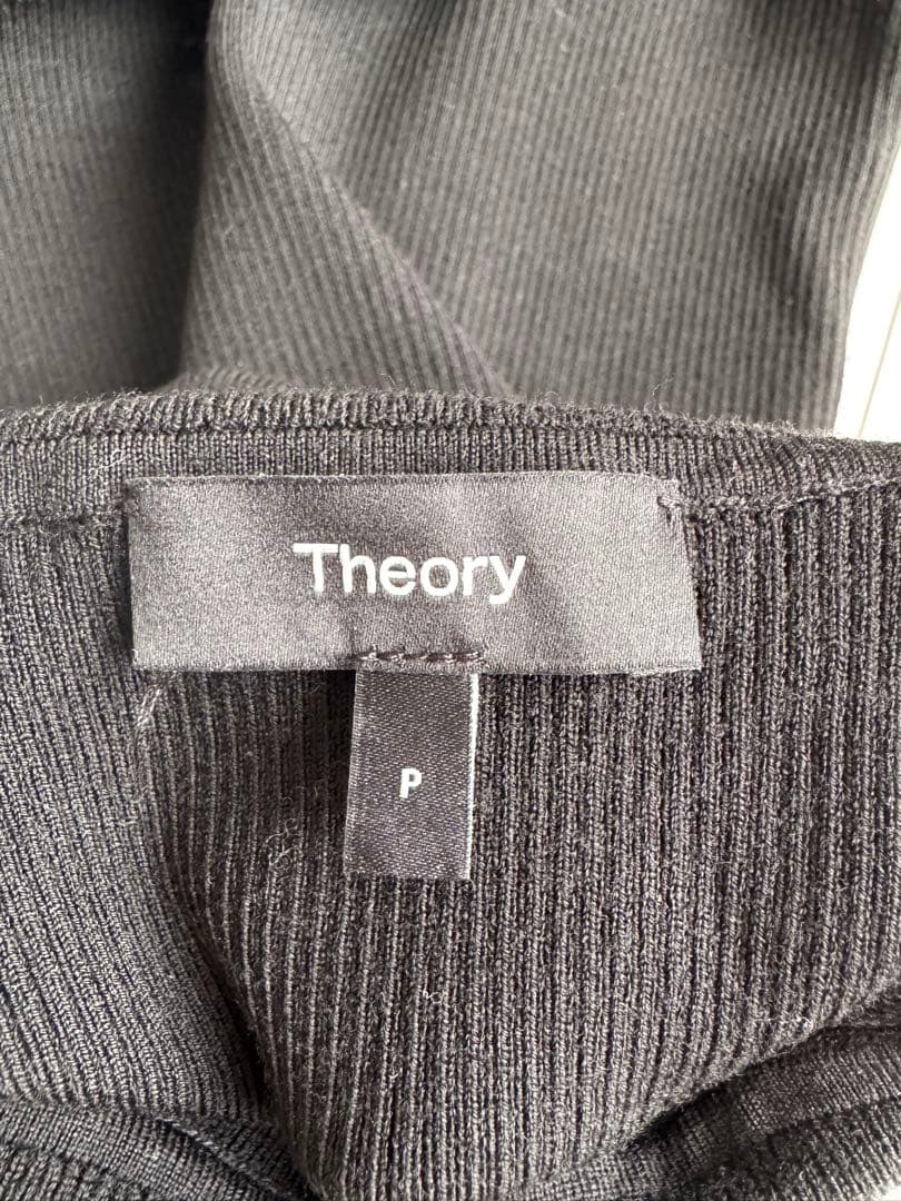 Theory セオリー　ドッキングワンピース　リブニット　ツイード