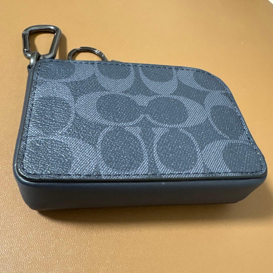(新品)COACH Ｌジップキーケース コーチシグネチャーキャンバス