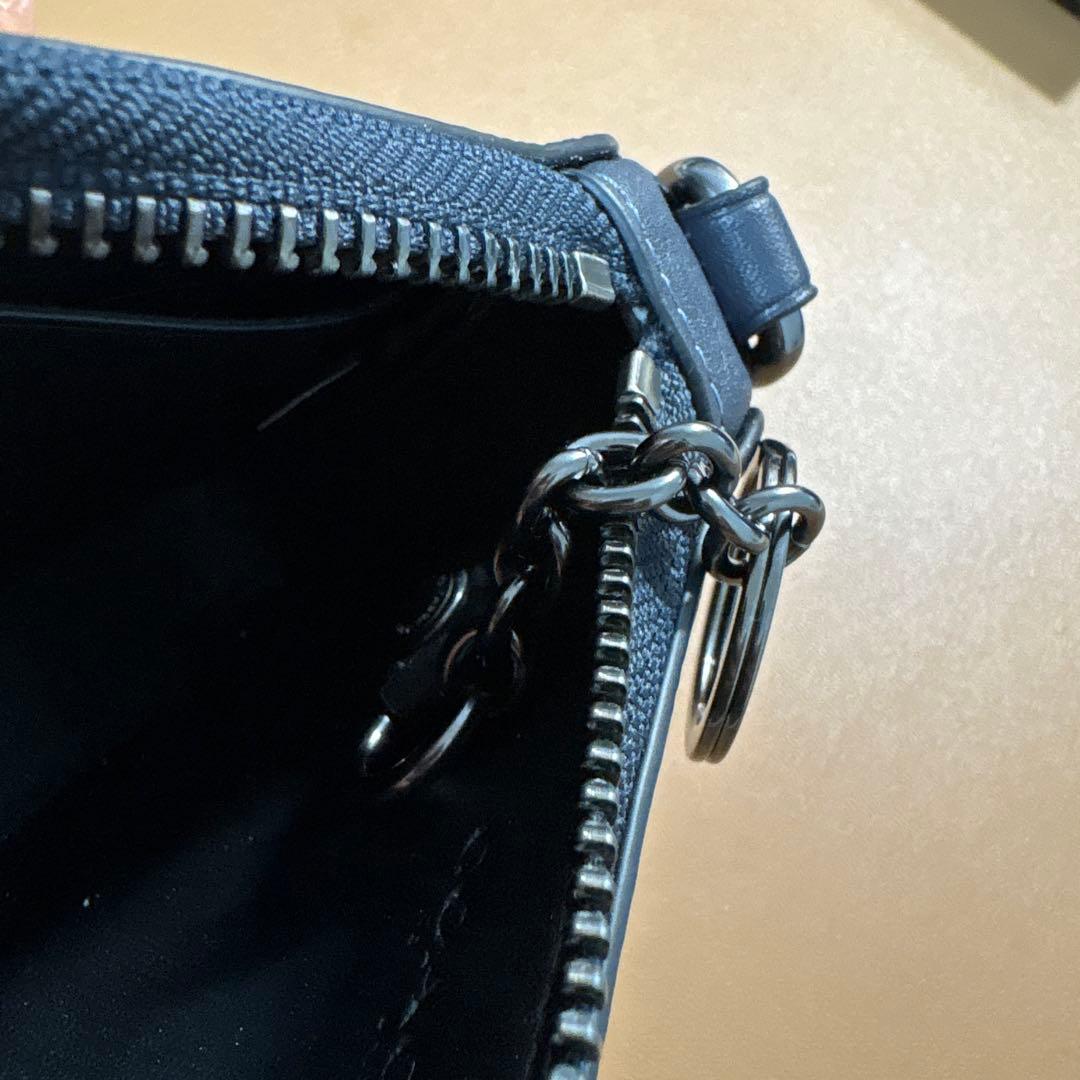 (新品)COACH Ｌジップキーケース コーチシグネチャーキャンバス