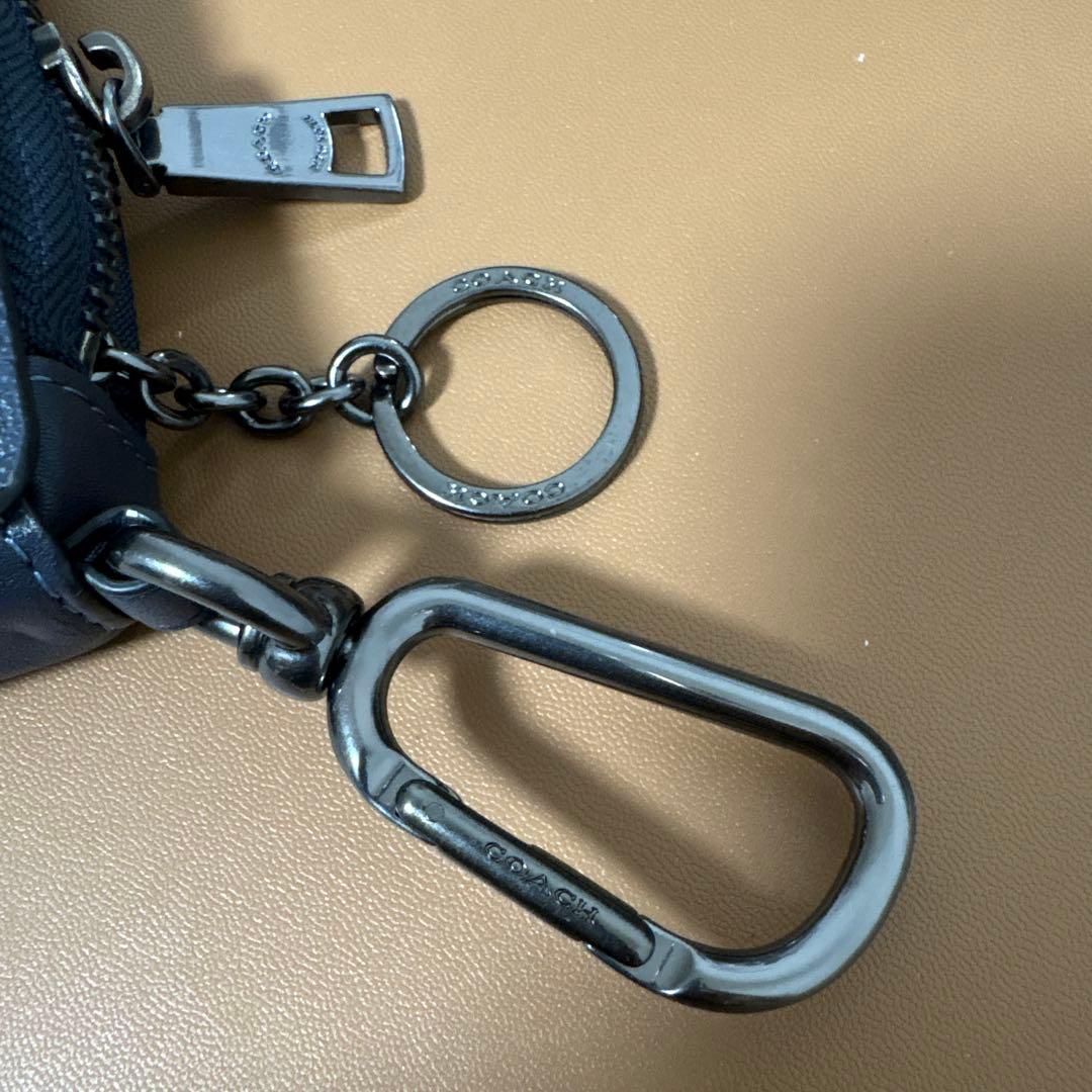 (新品)COACH Ｌジップキーケース コーチシグネチャーキャンバス