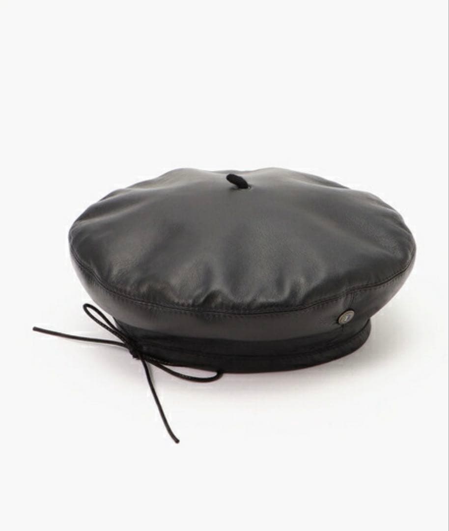 [ロレール ] ブルース ノワール ナチュラルレザー ベレー レディースSサイズ