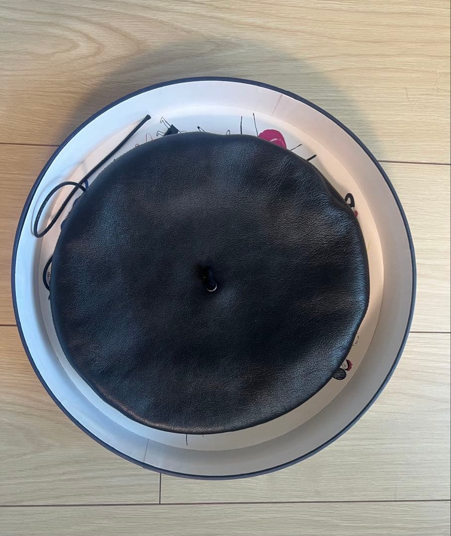 [ロレール ] ブルース ノワール ナチュラルレザー ベレー レディースSサイズ