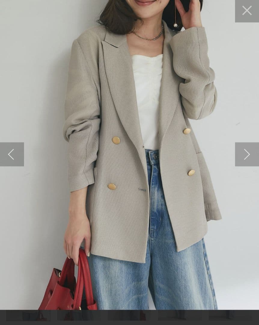 【ベストセラーアイテム・miki監修】メッシュメタルボタンライトジャケット