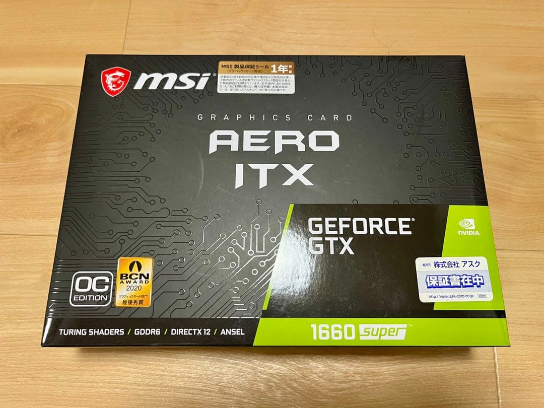 グラフィックボード・グラボ・ビデオカード GeForce GTX 1660 SUPER AERO ITX