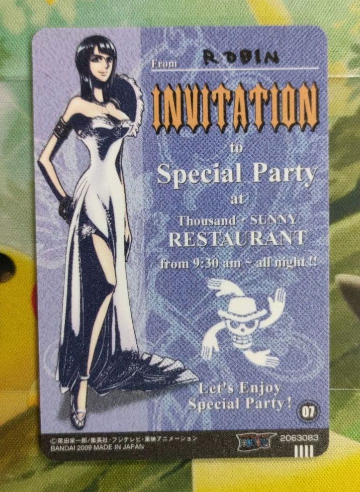 ワンピース　スペシャルパーティー　グミカード　ロビン