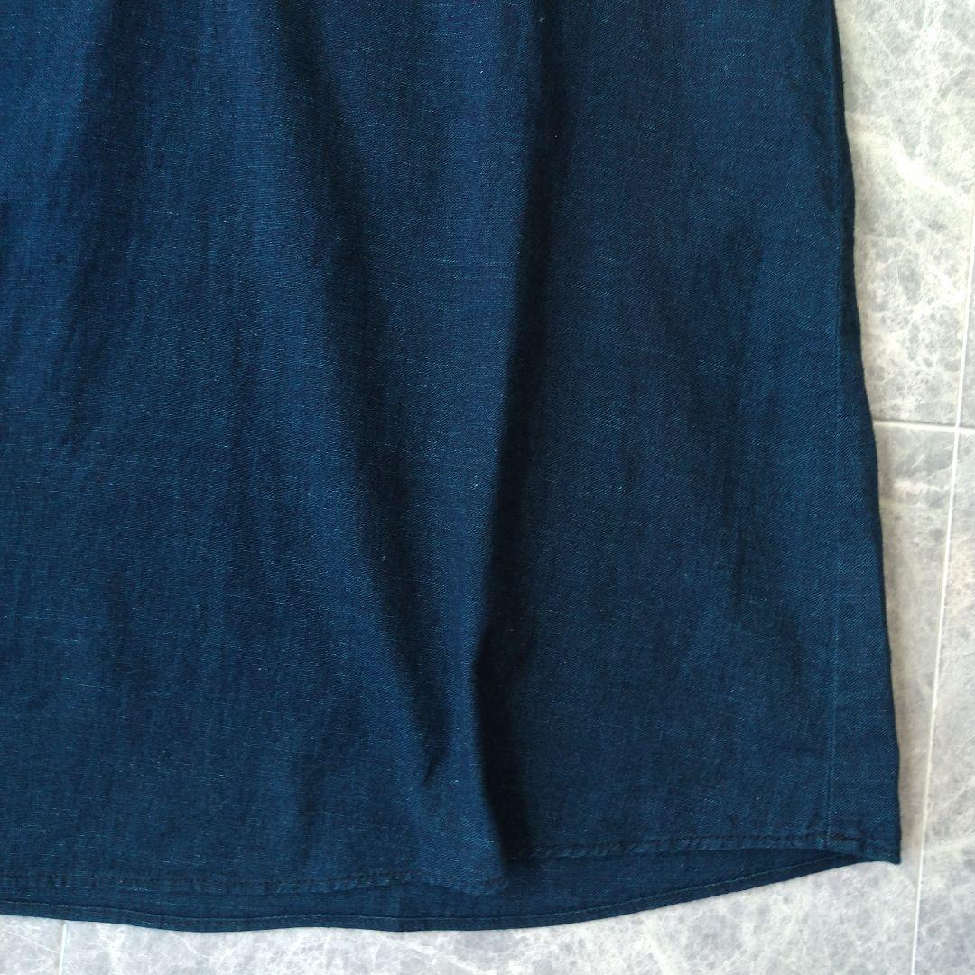 020 カズ様 パラスパレス コットン インディゴ シャツ ワンピース