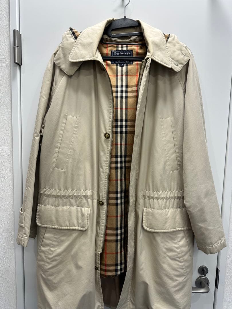 Burberry フード付きモッズコート ベージュ