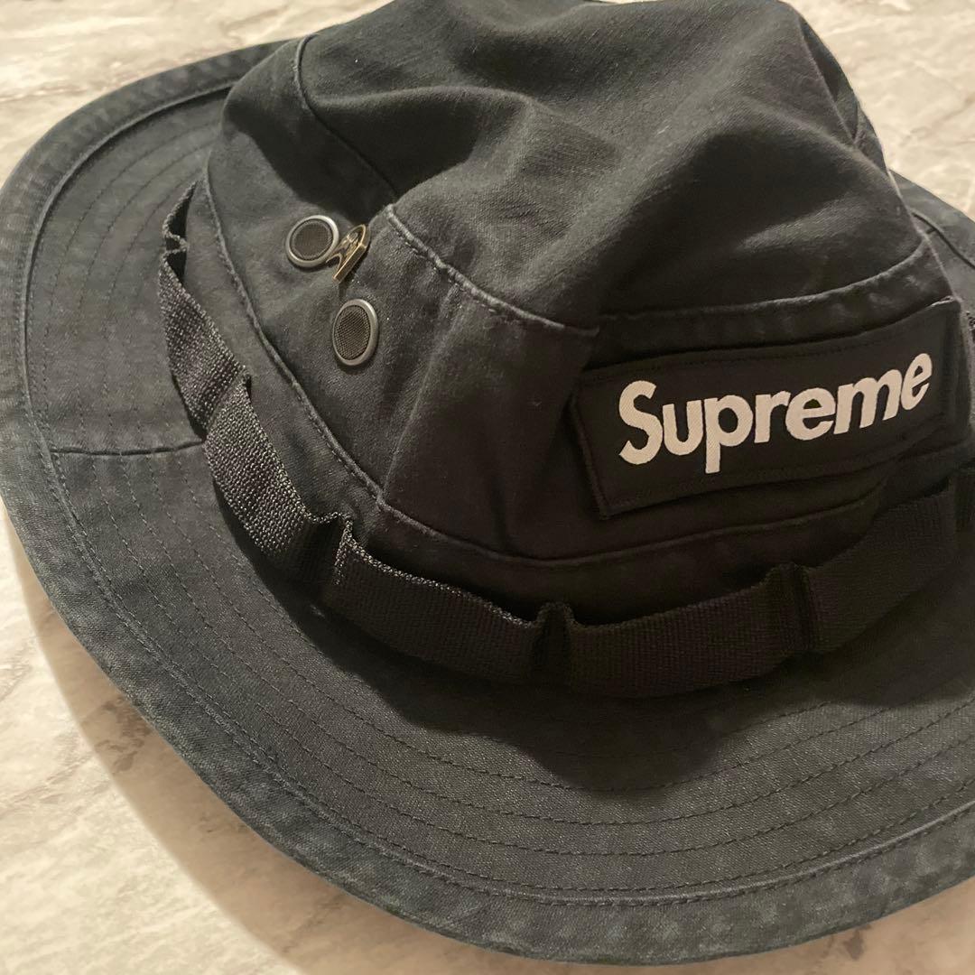 SupremeシュプリームMilitaryBoonieバケットハット黒S/M