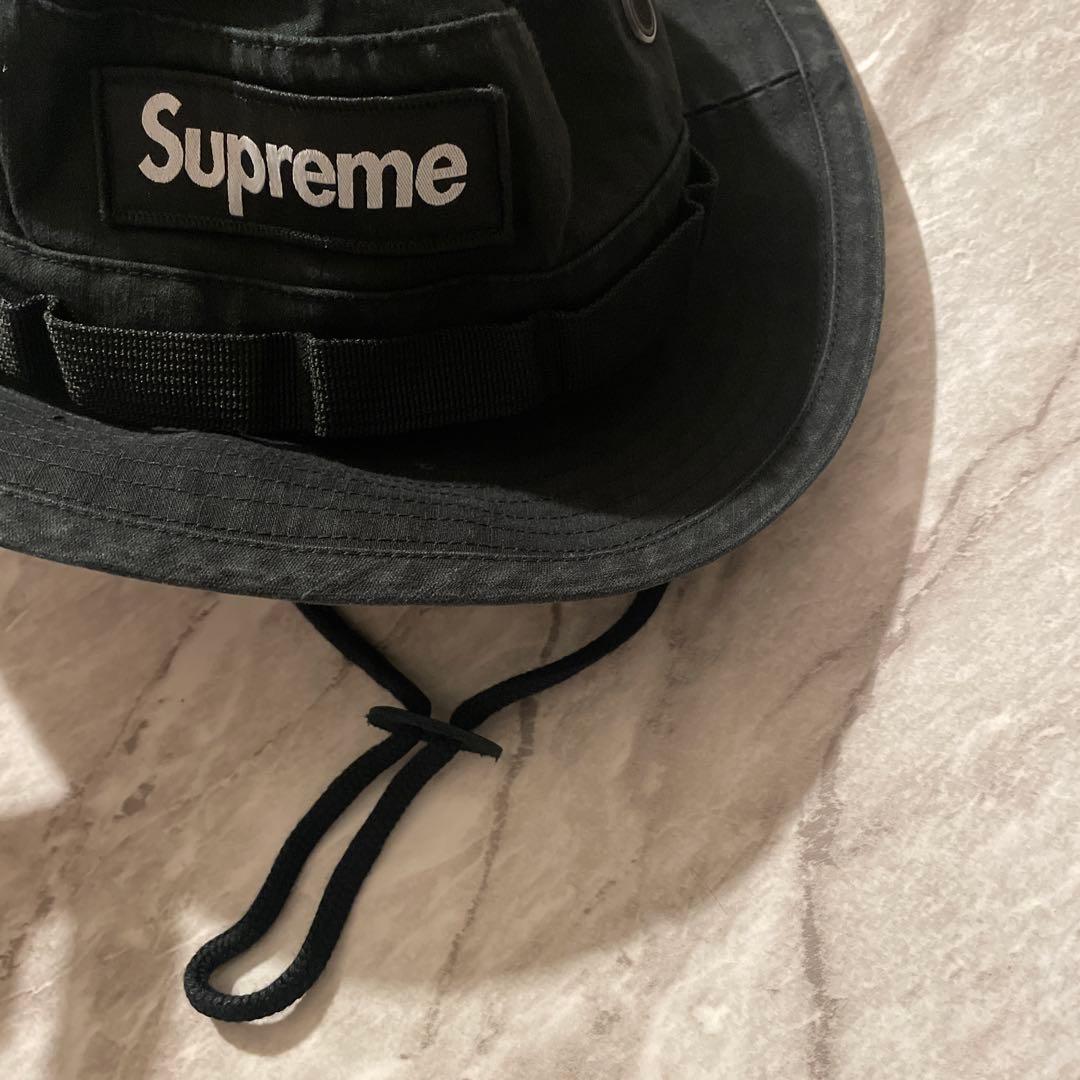 SupremeシュプリームMilitaryBoonieバケットハット黒S/M