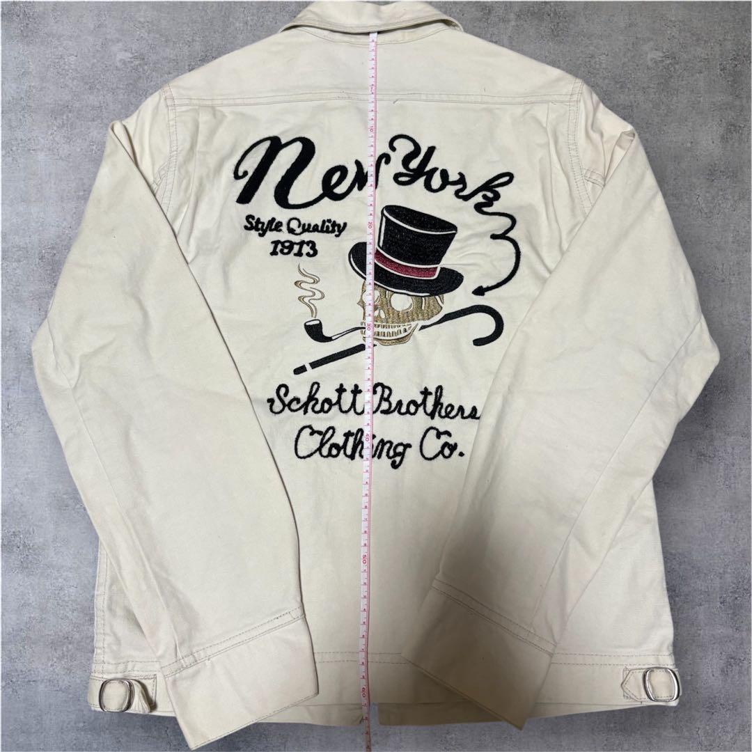 【最終大幅値下げ】Schott ショット スカル刺繍 ワークジャケットアメカジ