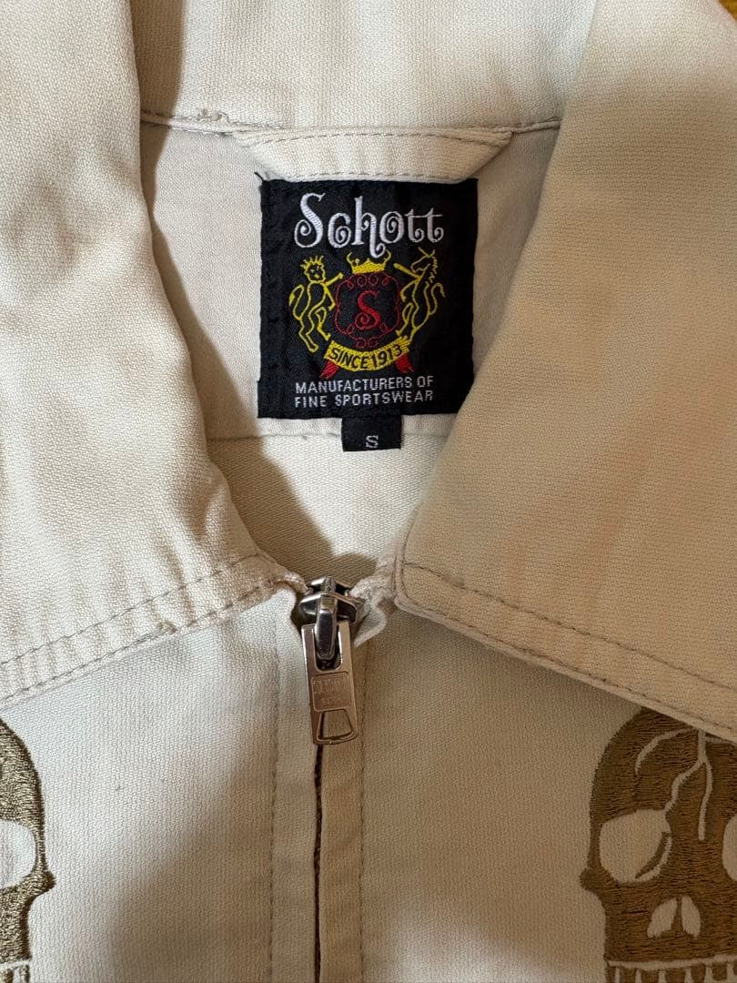 【最終大幅値下げ】Schott ショット スカル刺繍 ワークジャケットアメカジ