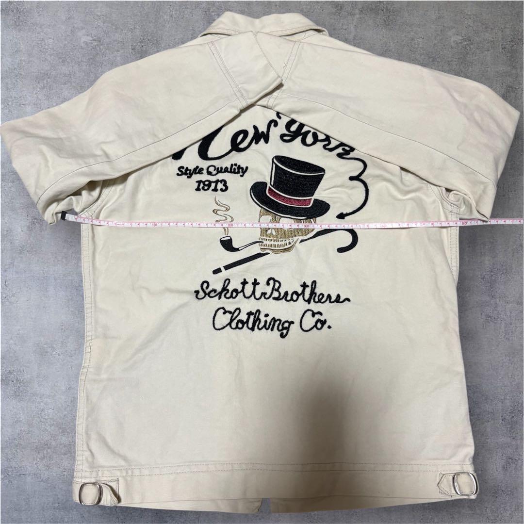 【最終大幅値下げ】Schott ショット スカル刺繍 ワークジャケットアメカジ