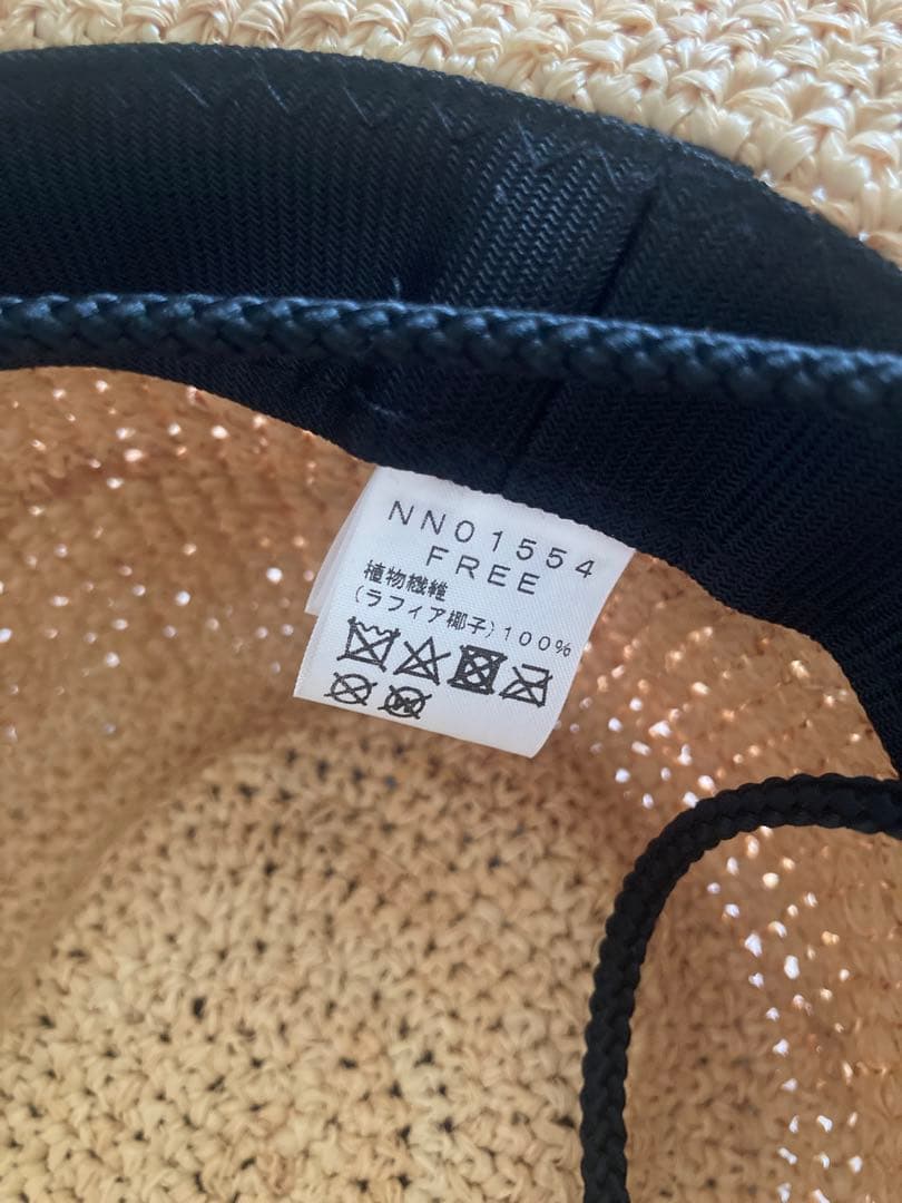 ノースフェイス　ラフィア　サファリハット　麦わら帽子　ユニセックス　男女兼用