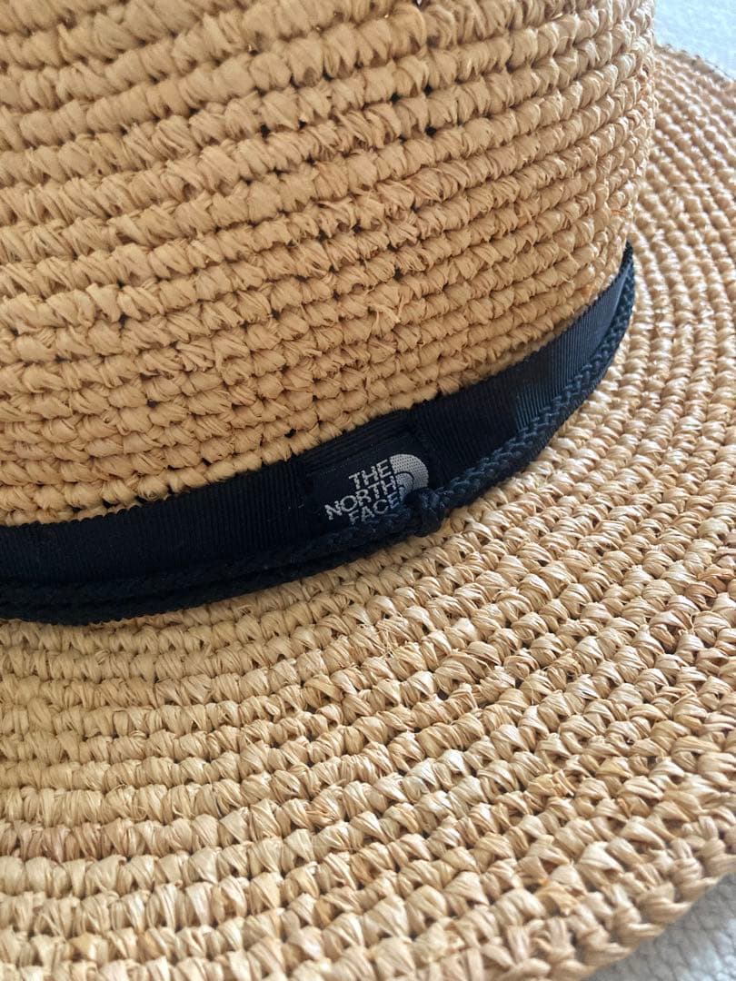 ノースフェイス　ラフィア　サファリハット　麦わら帽子　ユニセックス　男女兼用