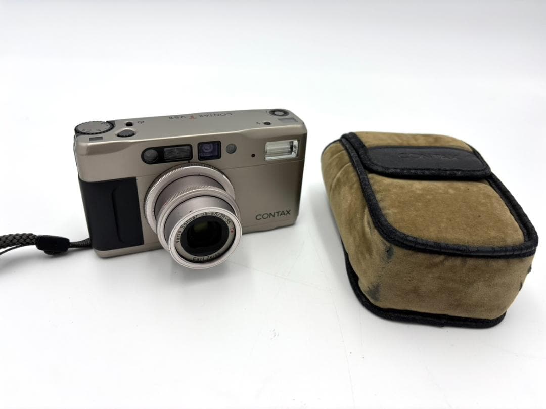 【通電確認OK】フィルムカメラ　CONTAX T VS Ⅱ　カバー付き