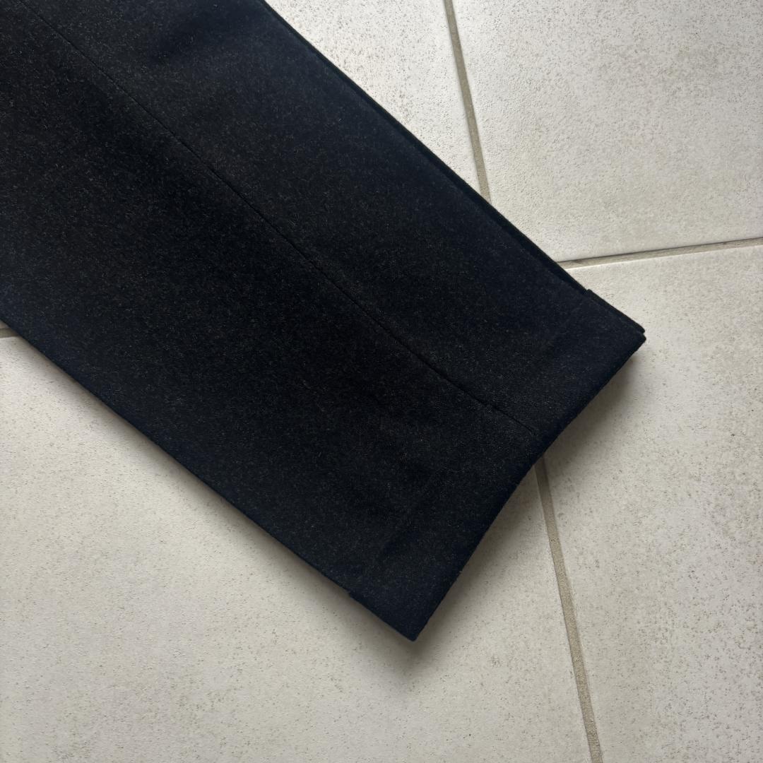 50s USA製 ブラック絣 ツータックウールスラックス レーヨンフリスコパンツ