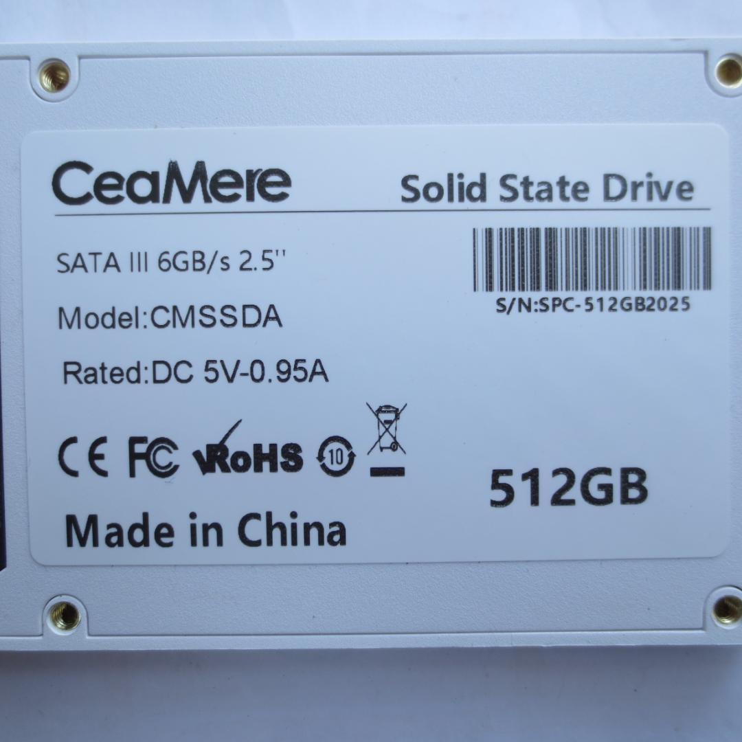 SATA 2.5\" SSD 512GB 2枚