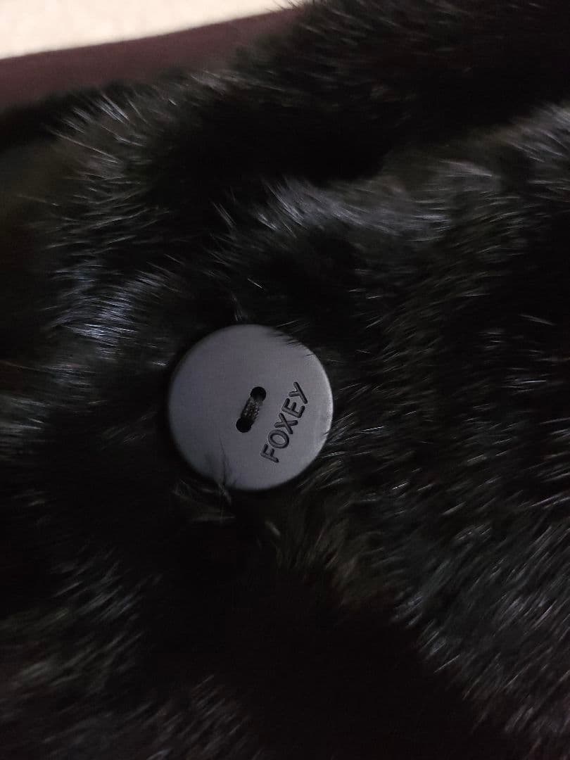 FOXEY ミンクカラー 極美品 ブラック ミンク×カシミア2way