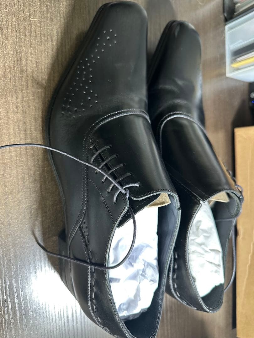 KATHARINE HAMNETTキャサリンハムネット本革26.5cmブラック