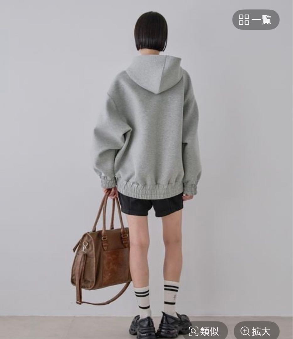 オーバーサイズ グレー パーカー