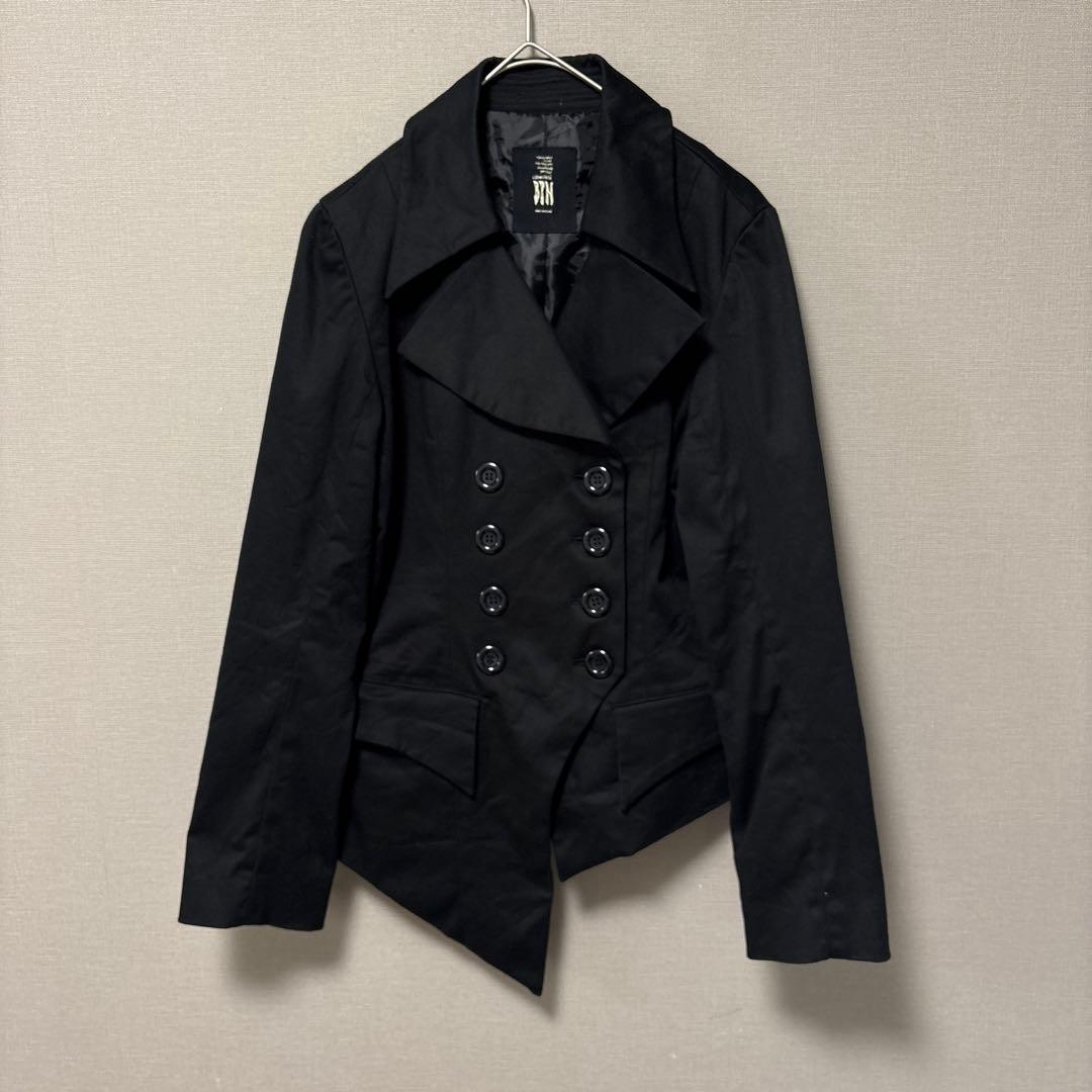 ブラックピースナウ　アシンメトリージャケット(M)ダブルボタン　パンクロック