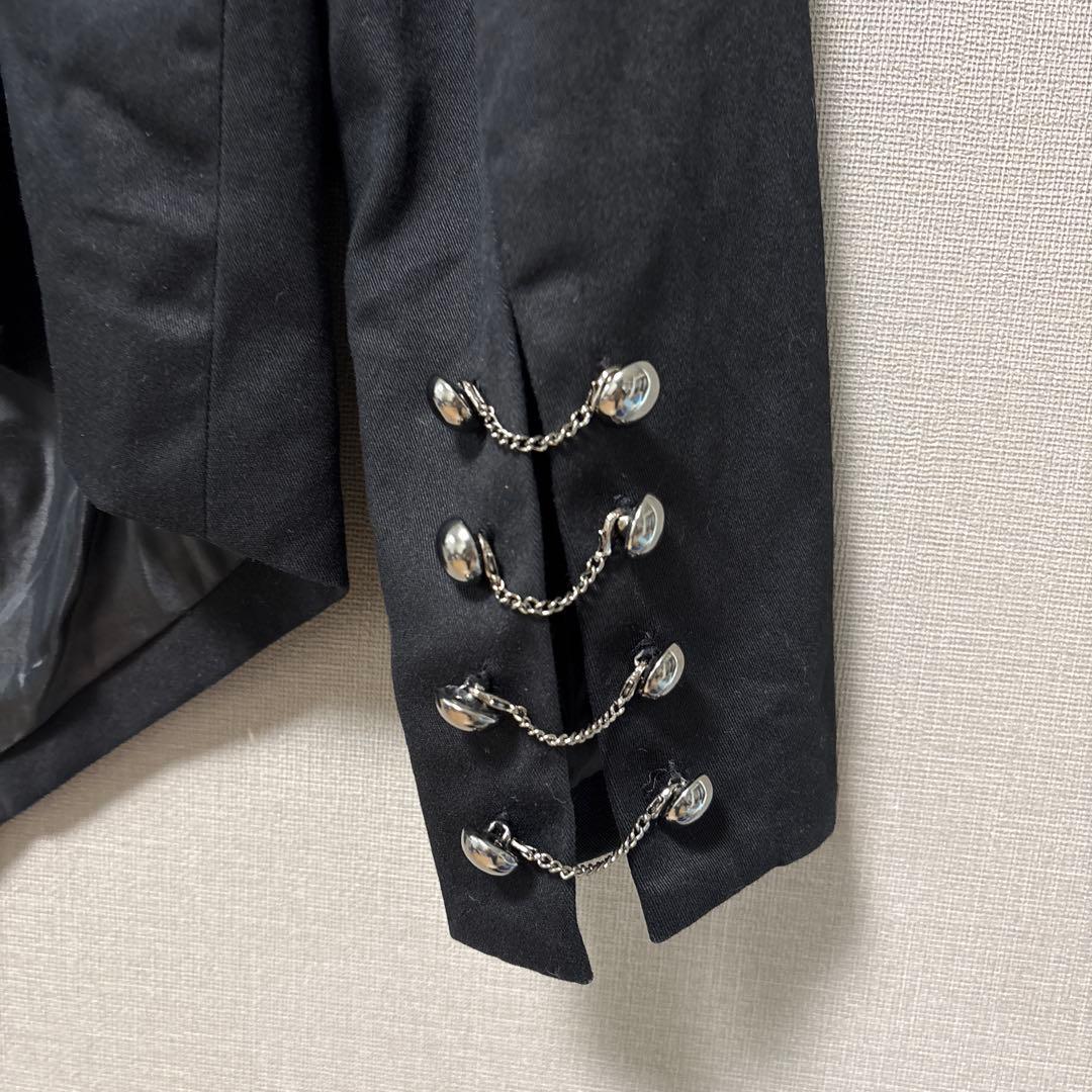 ブラックピースナウ　アシンメトリージャケット(M)ダブルボタン　パンクロック