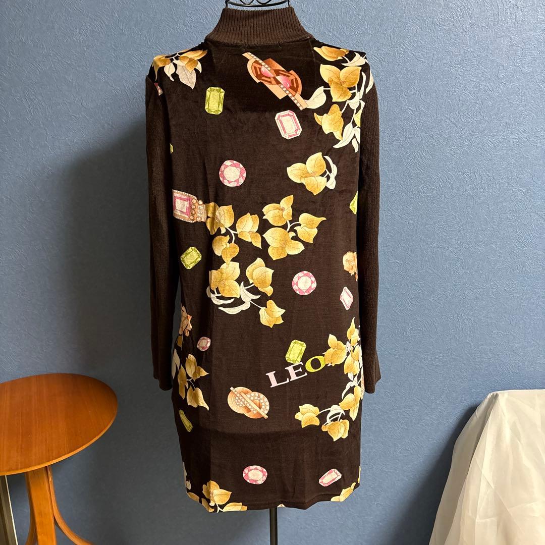 レオナール LEONARD SPORT 花柄タートルネックチュニックsize４０