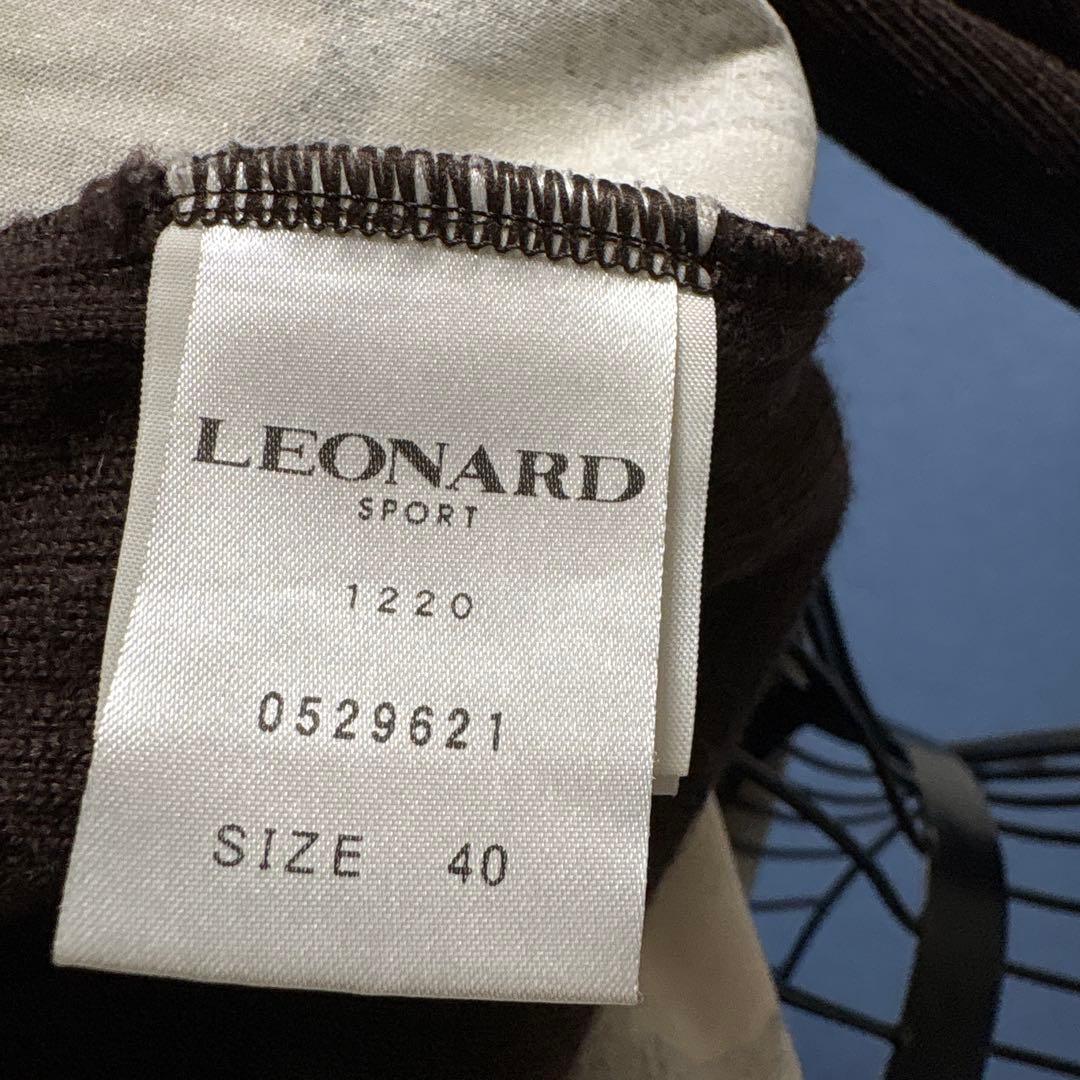 レオナール LEONARD SPORT 花柄タートルネックチュニックsize４０