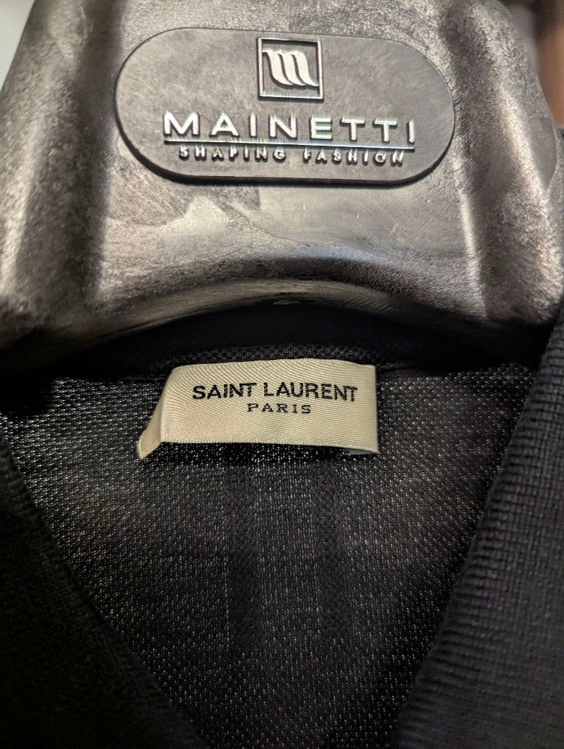 SAINT LAURENT カサンドラロゴ刺繍 半袖ポロシャツ