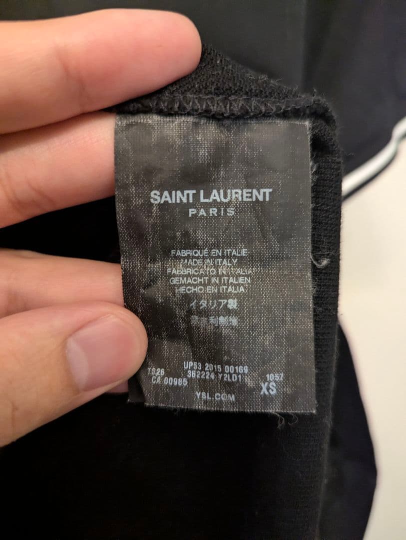 SAINT LAURENT カサンドラロゴ刺繍 半袖ポロシャツ