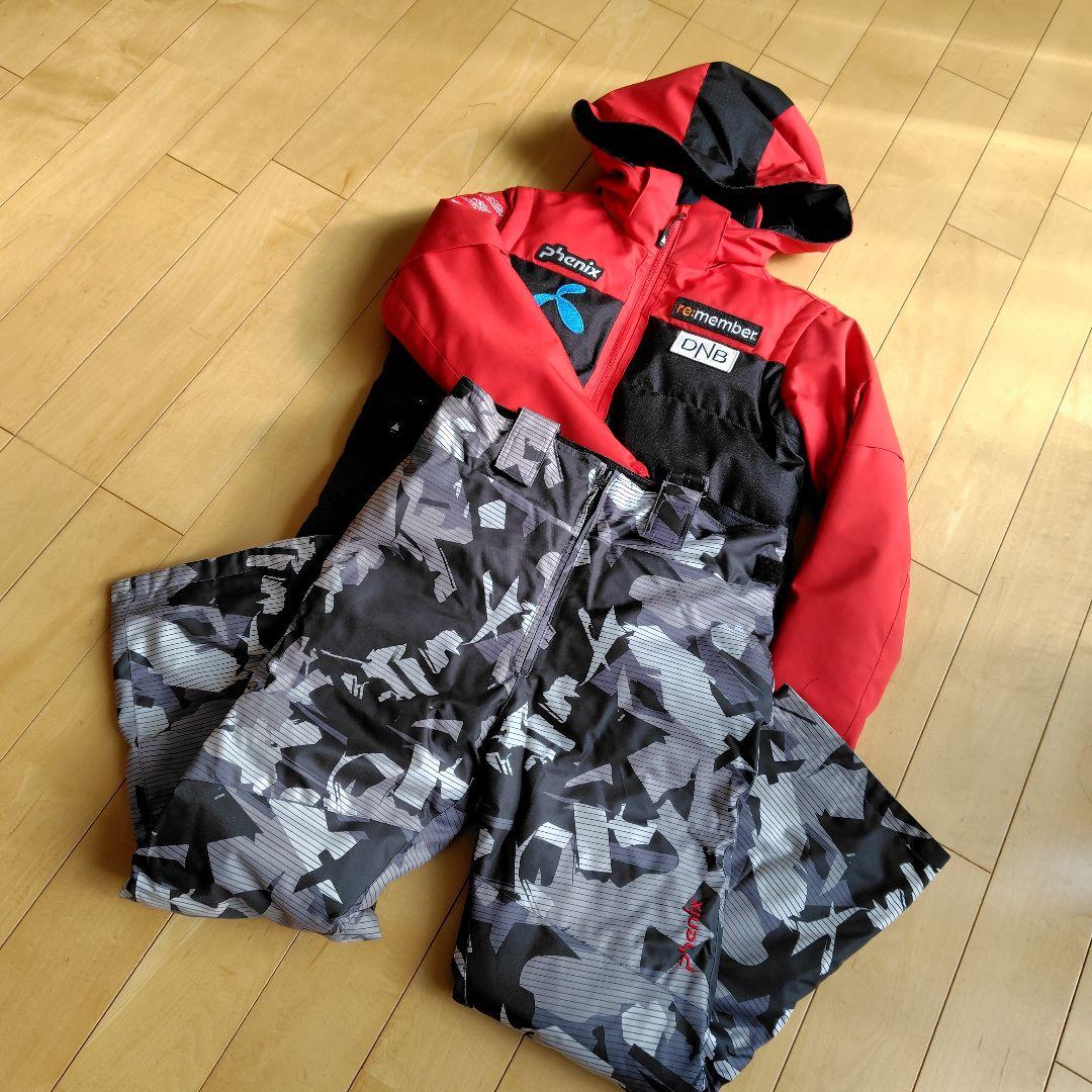 Phenix 子ども用スキーウェア 赤黒、迷彩
