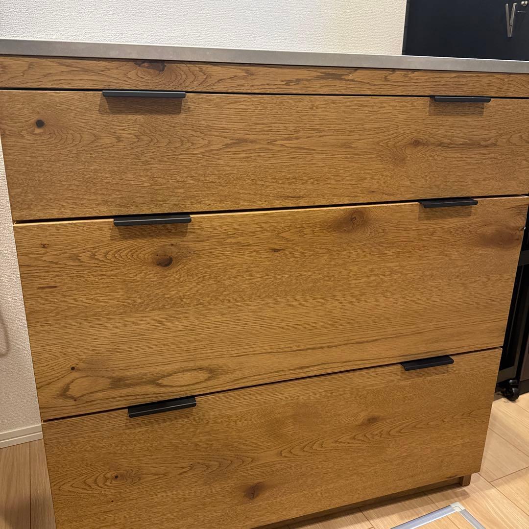 ウニコ unico ADDAY（アディ）木製キッチンカウンター W820