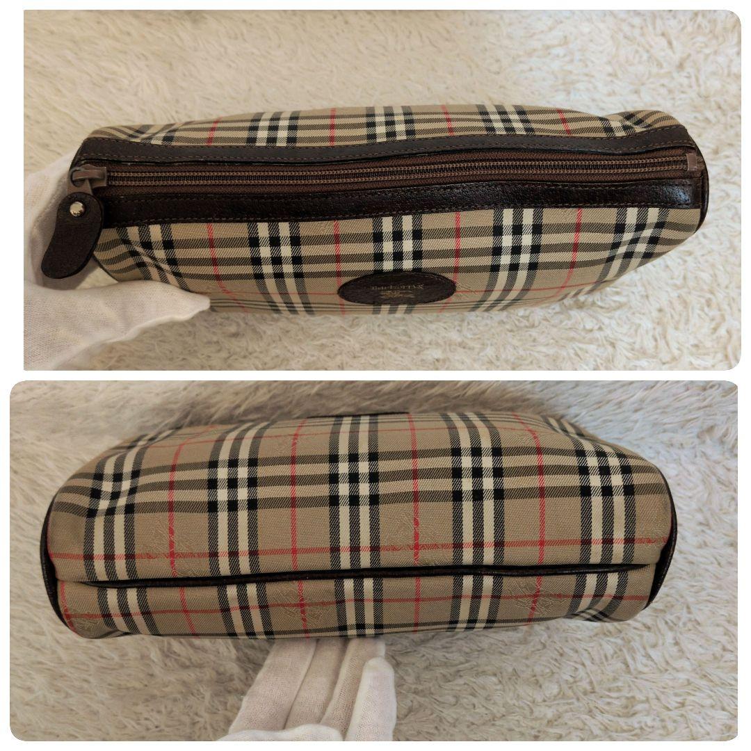 良品　バーバリー　ノバチェック柄 クラッチバッグ ホース　ヴィンテージ　セカンド