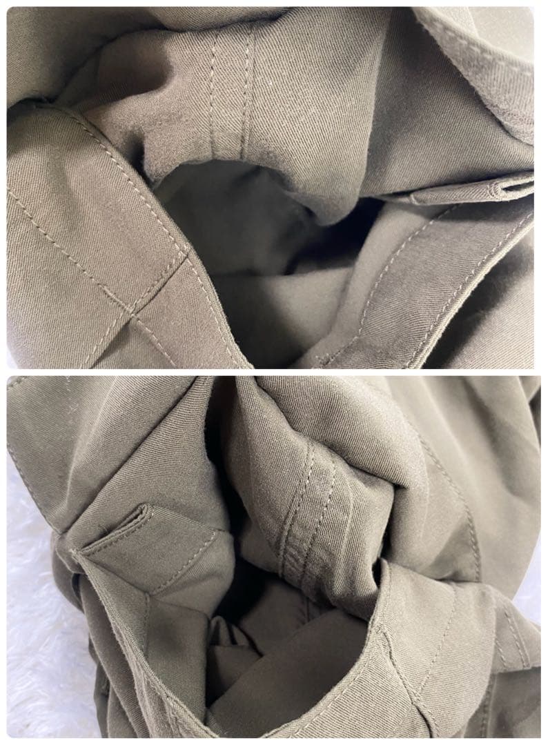 美品24SS 完売品✨ウィムガゼット バックサテンカーゴパンツ グリーン　36