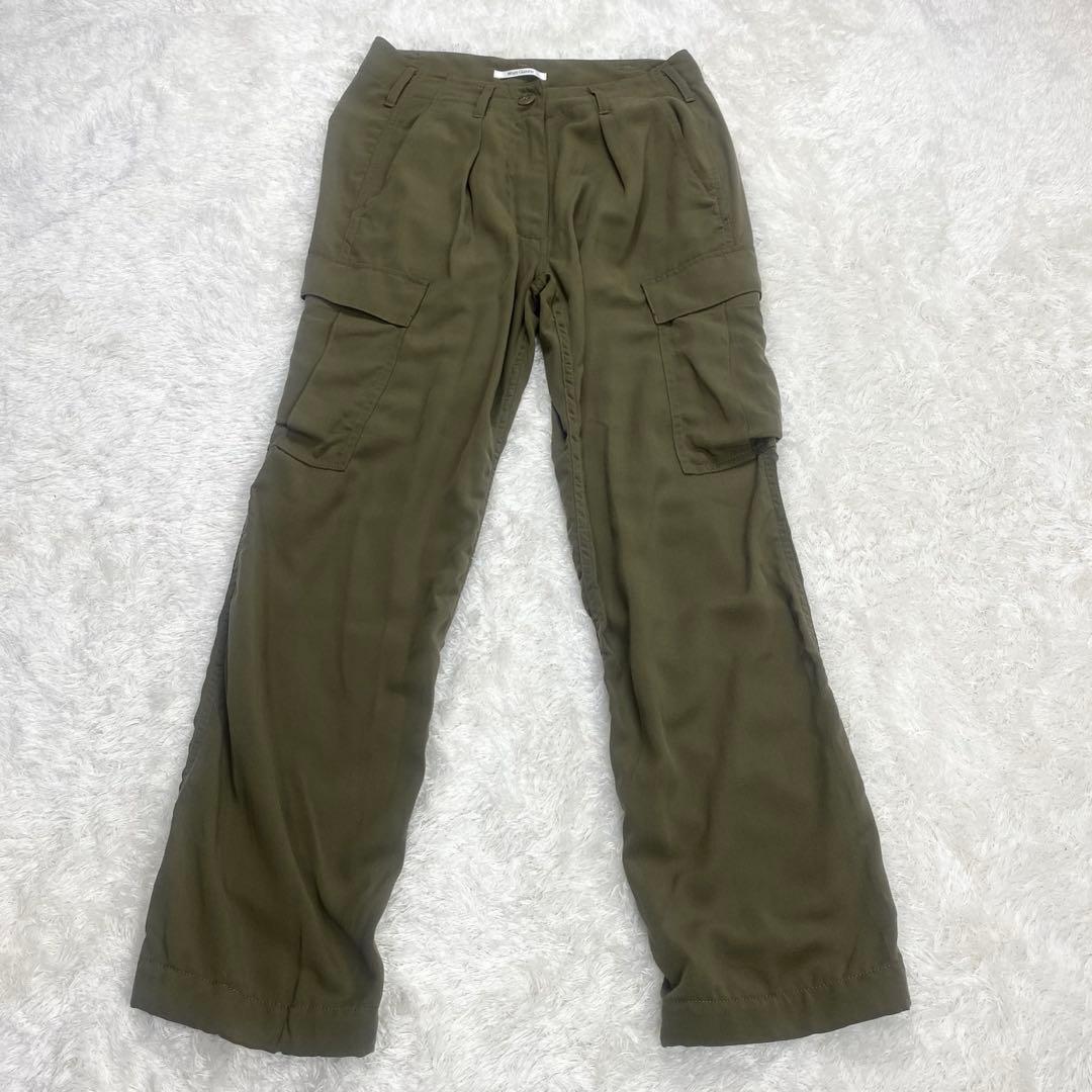 美品24SS 完売品✨ウィムガゼット バックサテンカーゴパンツ グリーン　36