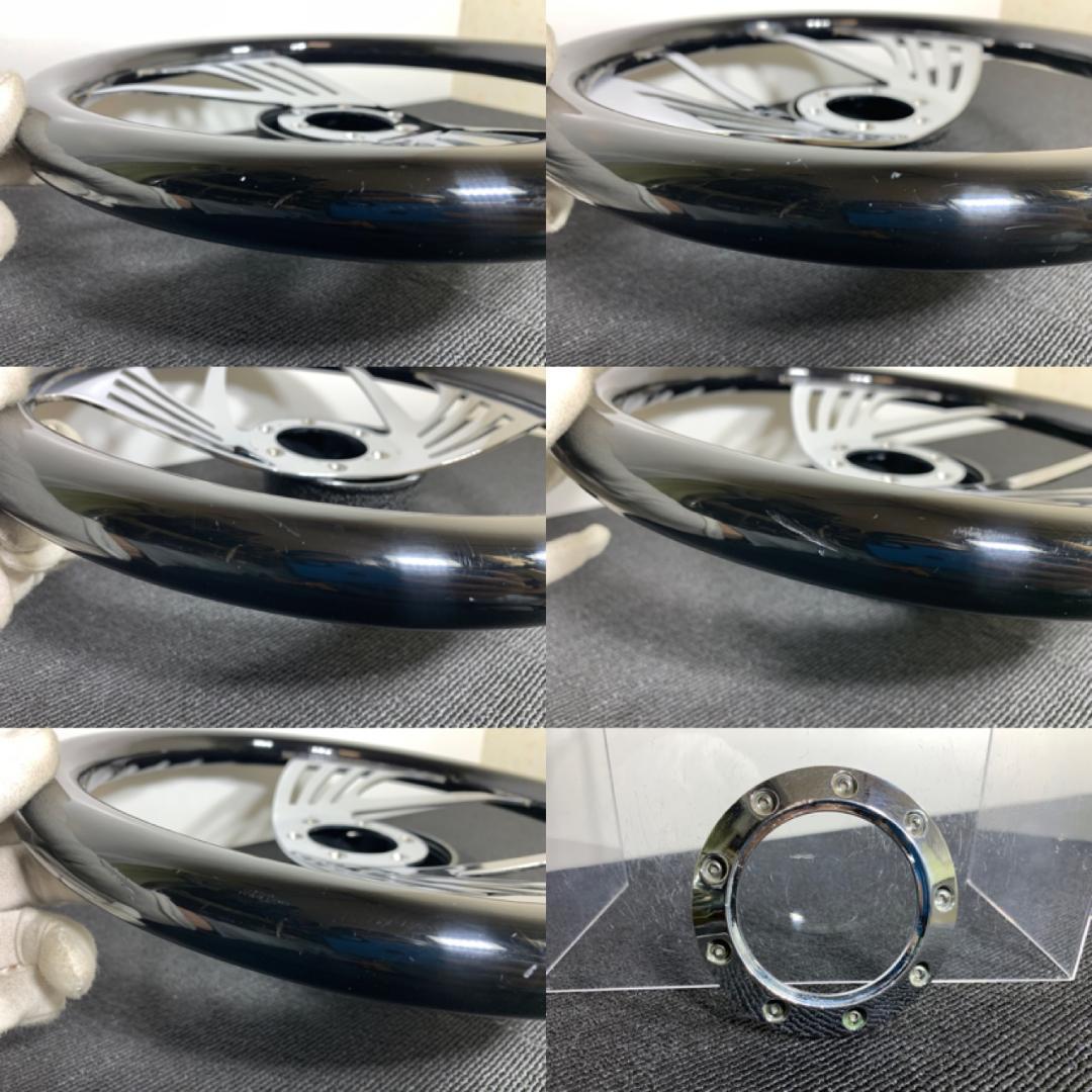 希少 ビレットステアリング ウッド×ブラック 35φ MOMOピッチ 当時物