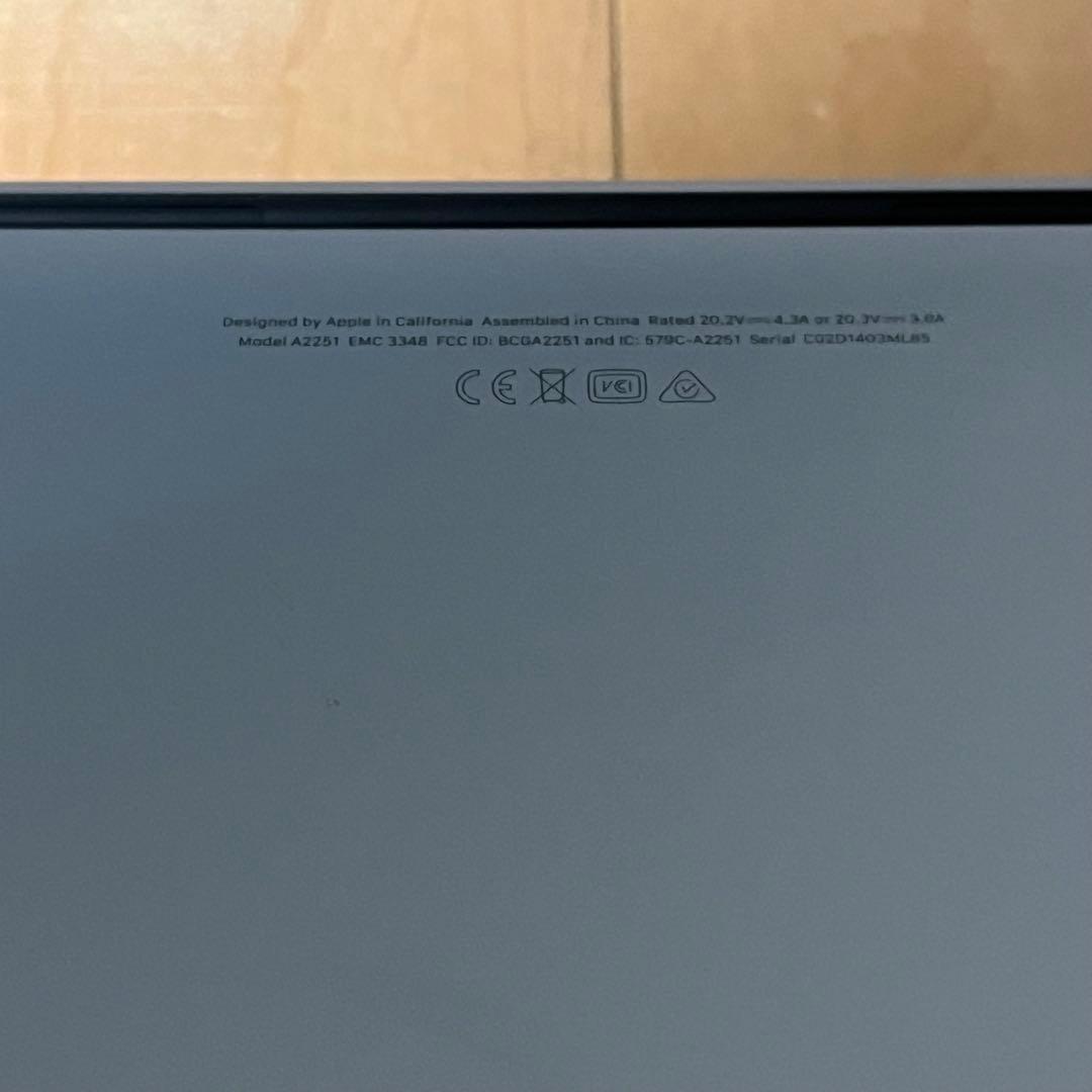 MacBook Pro 13インチ 2020 i7-16GB-512GB（307