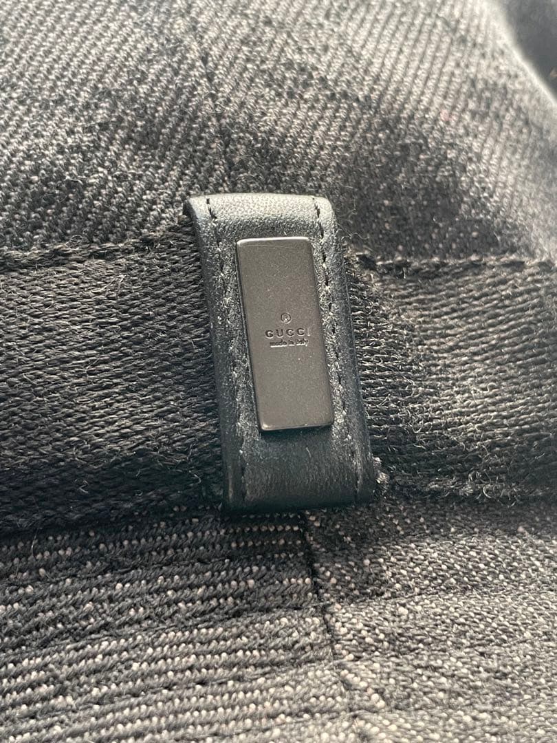 GUCCI グッチ　バケットハット モノグラム　ブラック