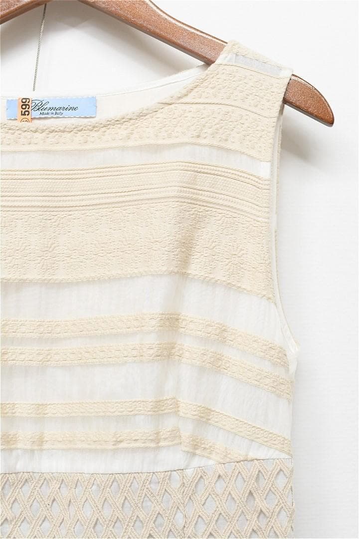 C453/Blumarine ノースリーブワンピース シルク混 総柄 40