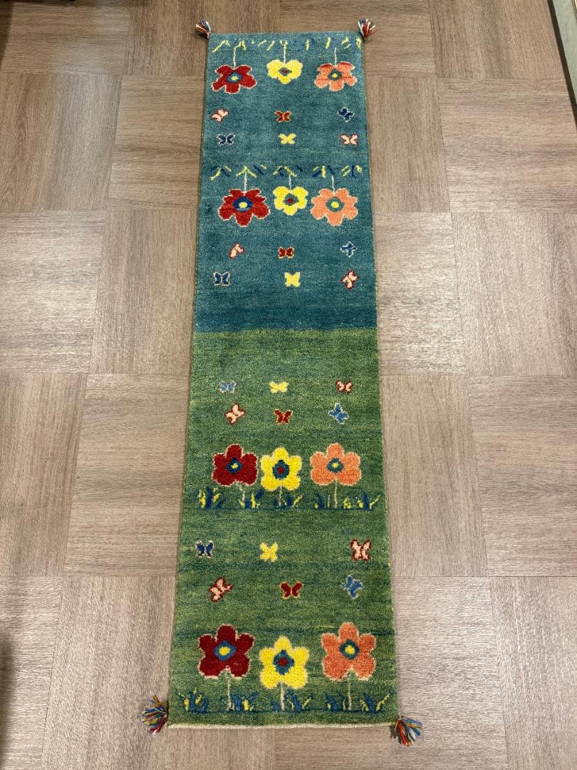 198x50cm ペルシャギャッベ ランナー (ギャベ) ペルシャ絨毯 ギャッベ