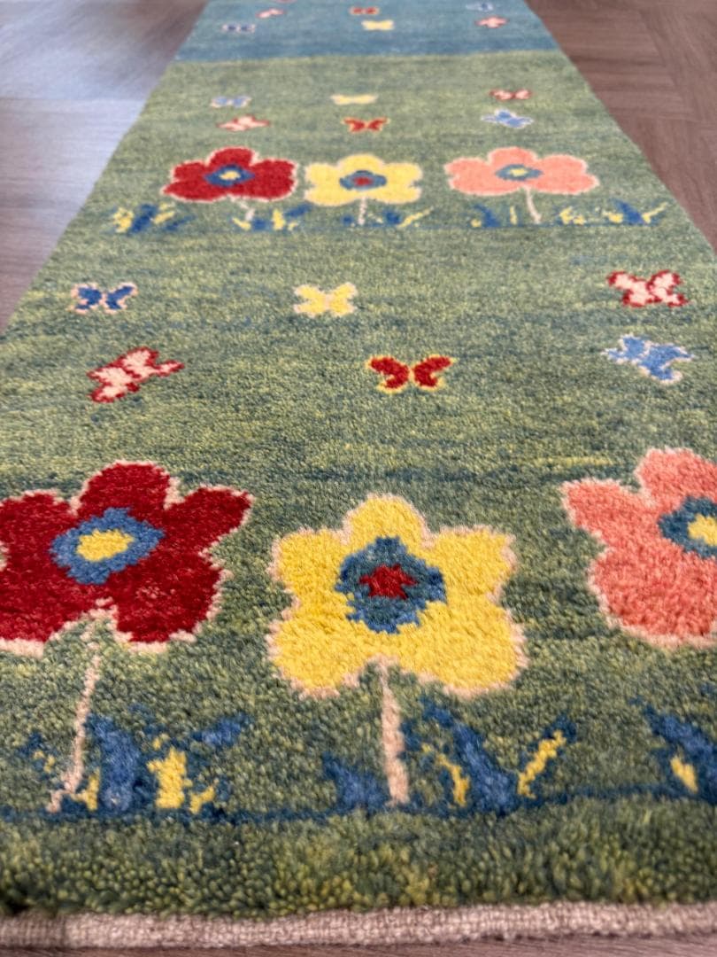 198x50cm ペルシャギャッベ ランナー (ギャベ) ペルシャ絨毯 ギャッベ